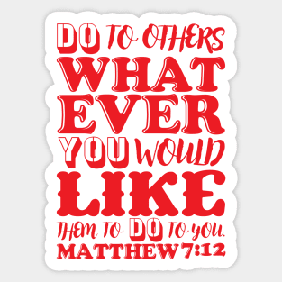 Matthew 7:12 Sticker